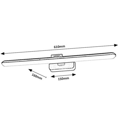 Rabalux - LED Attēla lampa LED/15W/230V 4000K melna